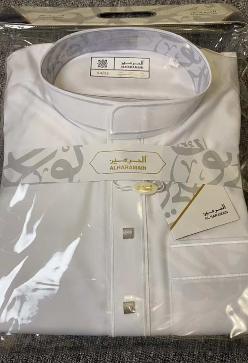 Alharamain putih semiwoll. #thobepremium #Jubahsaudi #jubahgamispria #alharamain 