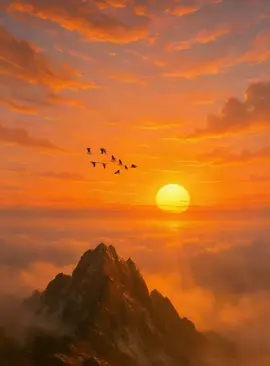 Rise above the clouds and greet the new day ✨ Golden light, fresh hope, endless possibilities. #GoldenSunrise #MountainView #AboveTheClouds #NewDayNewHope #MorningGlow  🌄 Follow for more breathtaking nature sunrises and cinematic landscapes