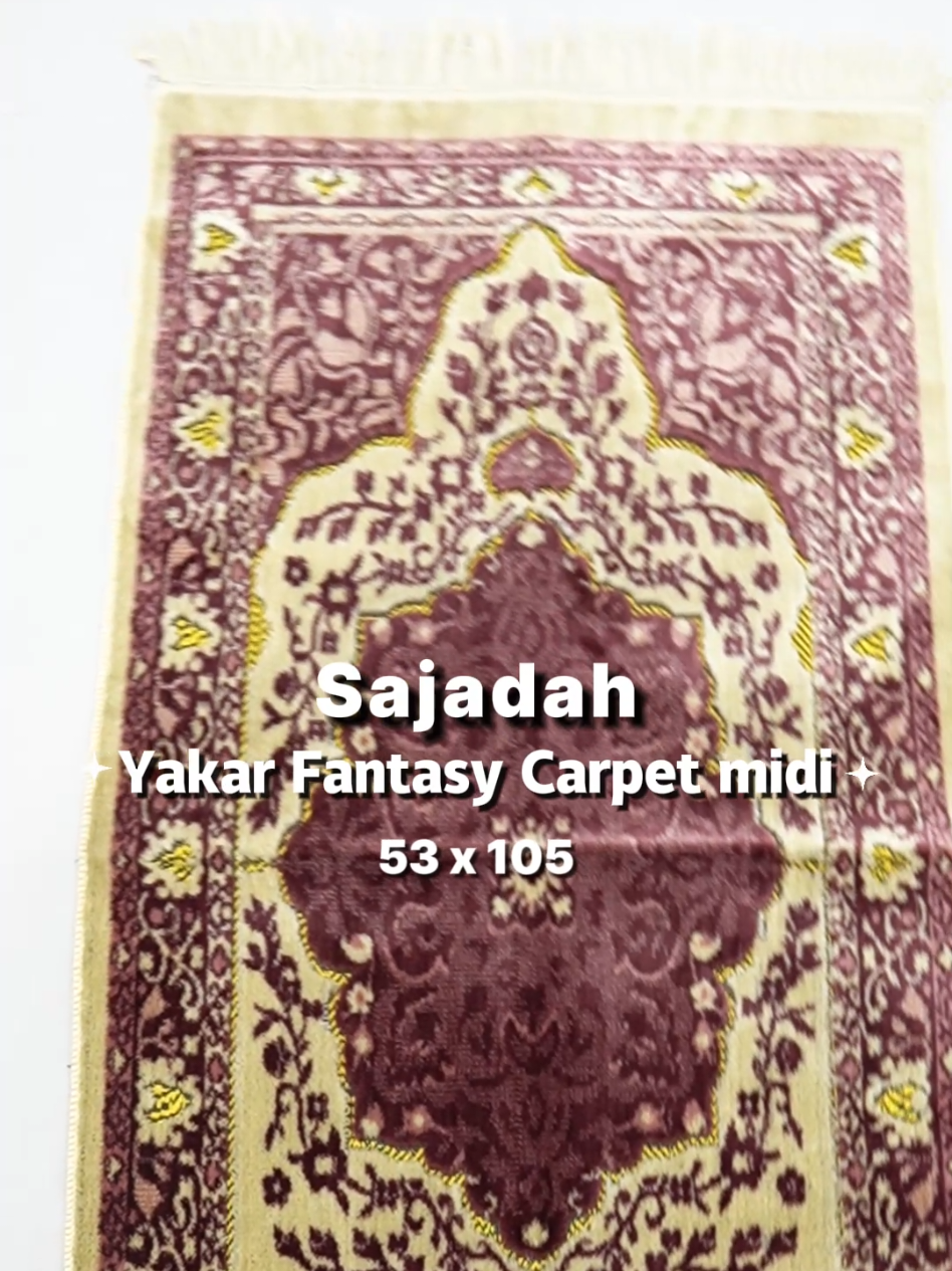 🔥 Cobain sajadah premium Yakar Fantasy Carpet Midi! ✔️ Lembut & empuk ✔️ Motif elegan khas Turkiye ✔️ Ukuran pas & praktis 👉 Kalau menurut kamu, sajadah harus elegan atau simple aja? Komen di bawah ya ⬇️ Dan jangan lupa, klik keranjang kuning buat order sekarang di Abdullah Mustafa Center ✨🕌 #abdullahmustafacentre #sajadahmurah #souvenirsajadah #grosirsajadah #fyp 