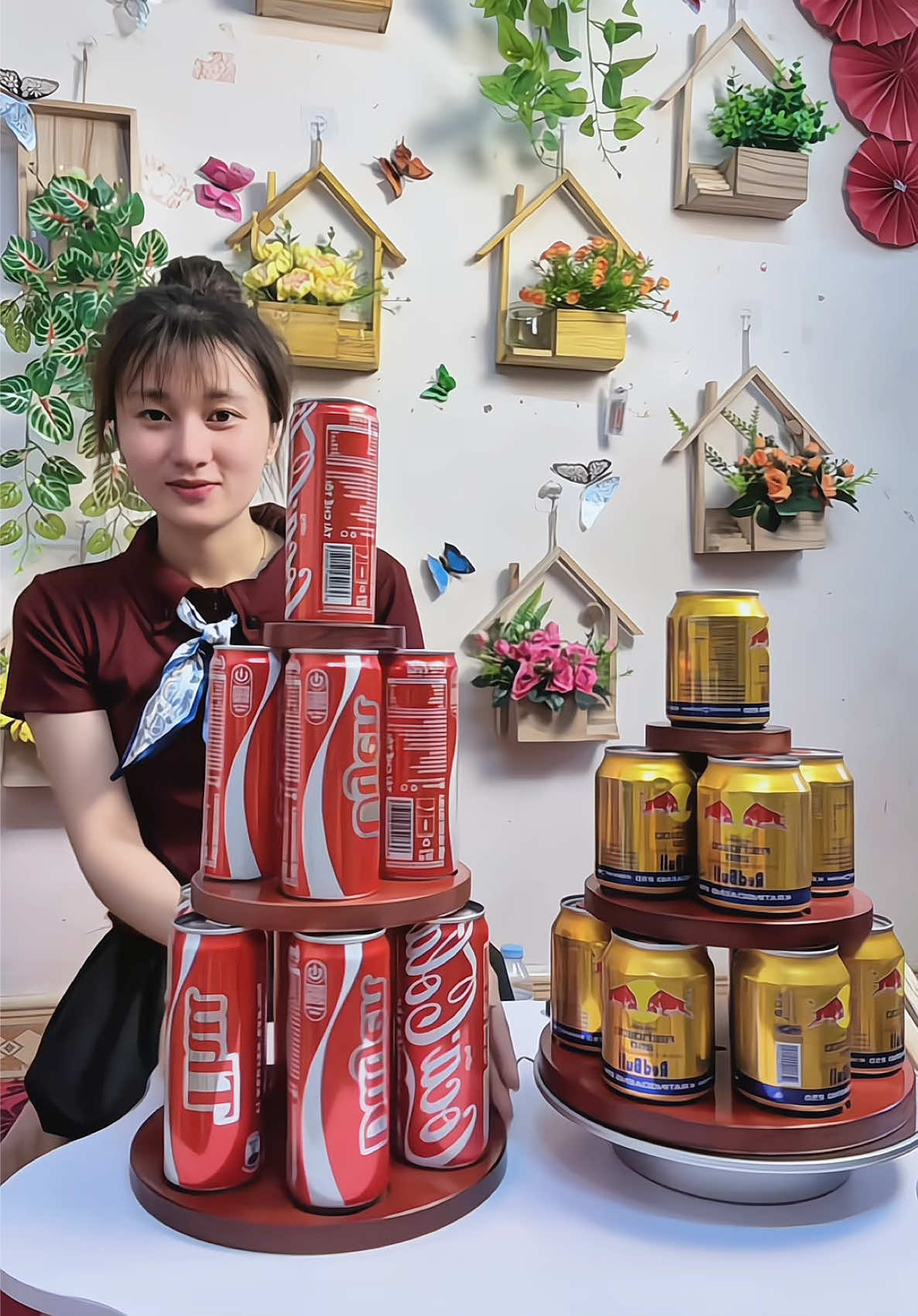 Tháp Gỗ 3 Tầng - Không gian gọn gàng, phúc lộc ngập tràn😍 Deal mở bán chỉ 1xx,  giá siu hời em mời các bác ghé giỏ hàng tham khảo ạ🥰 #xuhuong #thapgo3tang #thapnuoctailoc #tiemdecornhamo  #viral 