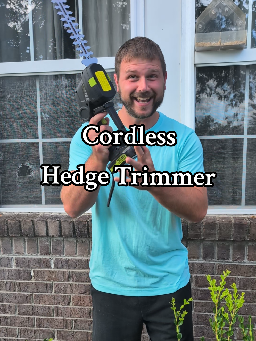 This is your sign to get your husband this portable hedge trimmer  #hedgetrimmer #bushtrimmer #shrubtrimmer #saker #portabletools 