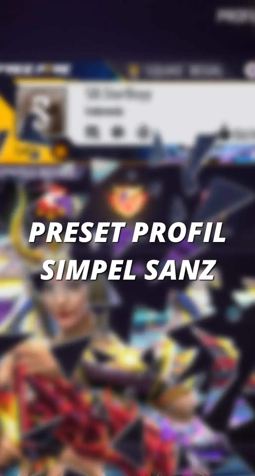 #sanzkl : Preset Profil Simpel☝️ - Preset 👇: https://whatsapp.com/channel/0029VaykeJvHrDZbPrl6pl3y - #presetff #freefire #idkcircle #profilff 