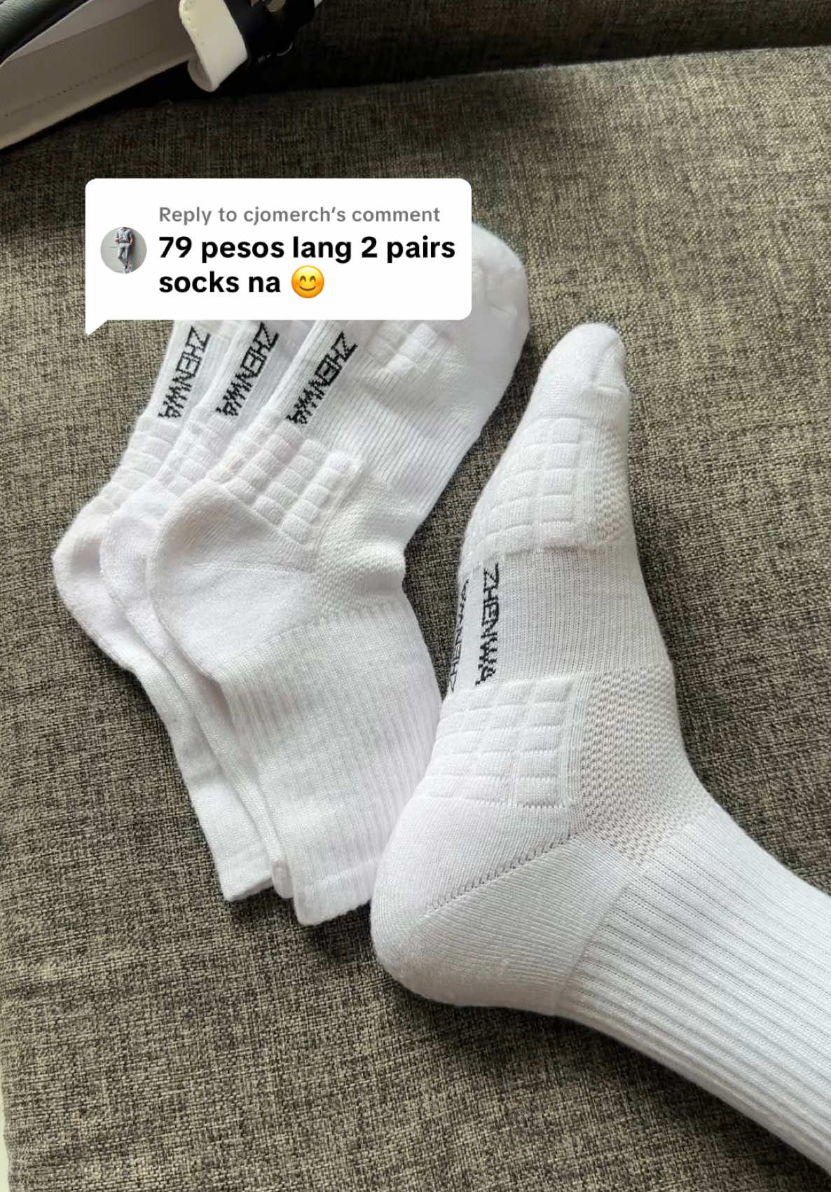 Replying to @cjomerch Sulit!👌Ang mura pero talaga na maganda at malambot sa paa 😊 #socks #medyas #buy1take1 