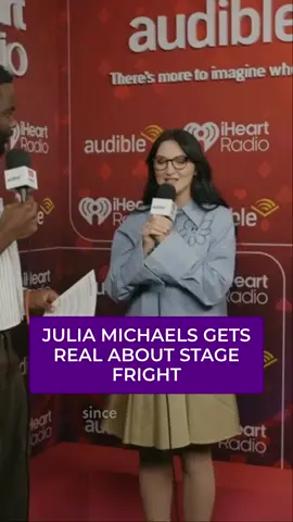 Julia Michaels admitting she CRIES before performing 😭 #iHeartxAudible #iHeartFestival2025