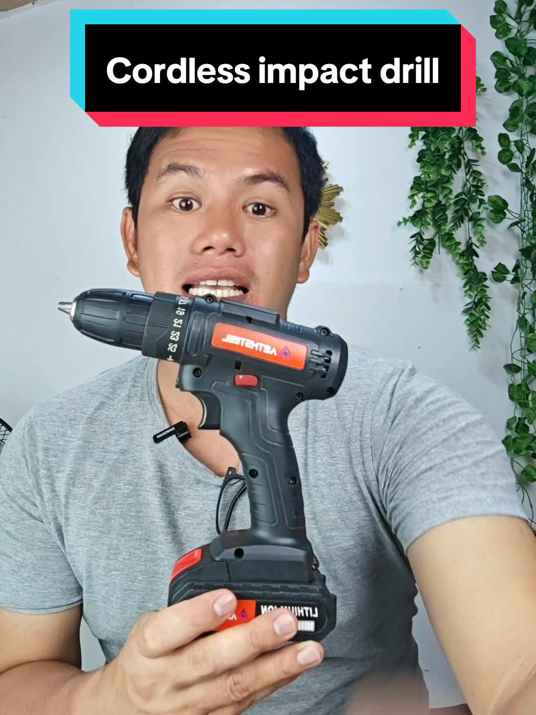 Cordless portable impact drill with tools set... #drill#cordlessimpactdrill #portabledrill #portablehammerdrill #cordlessdrill