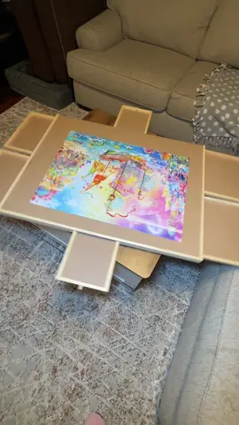 Puzzlers, stop struggling on a coffee table 😅 This 360° rotating puzzle board with drawers + cover makes it SO much easier to stay organized (even with kids around #PuzzleBoard #PuzzleLovers #OrganizedLiving #FamilyGameNight #StressFreePuzzling 