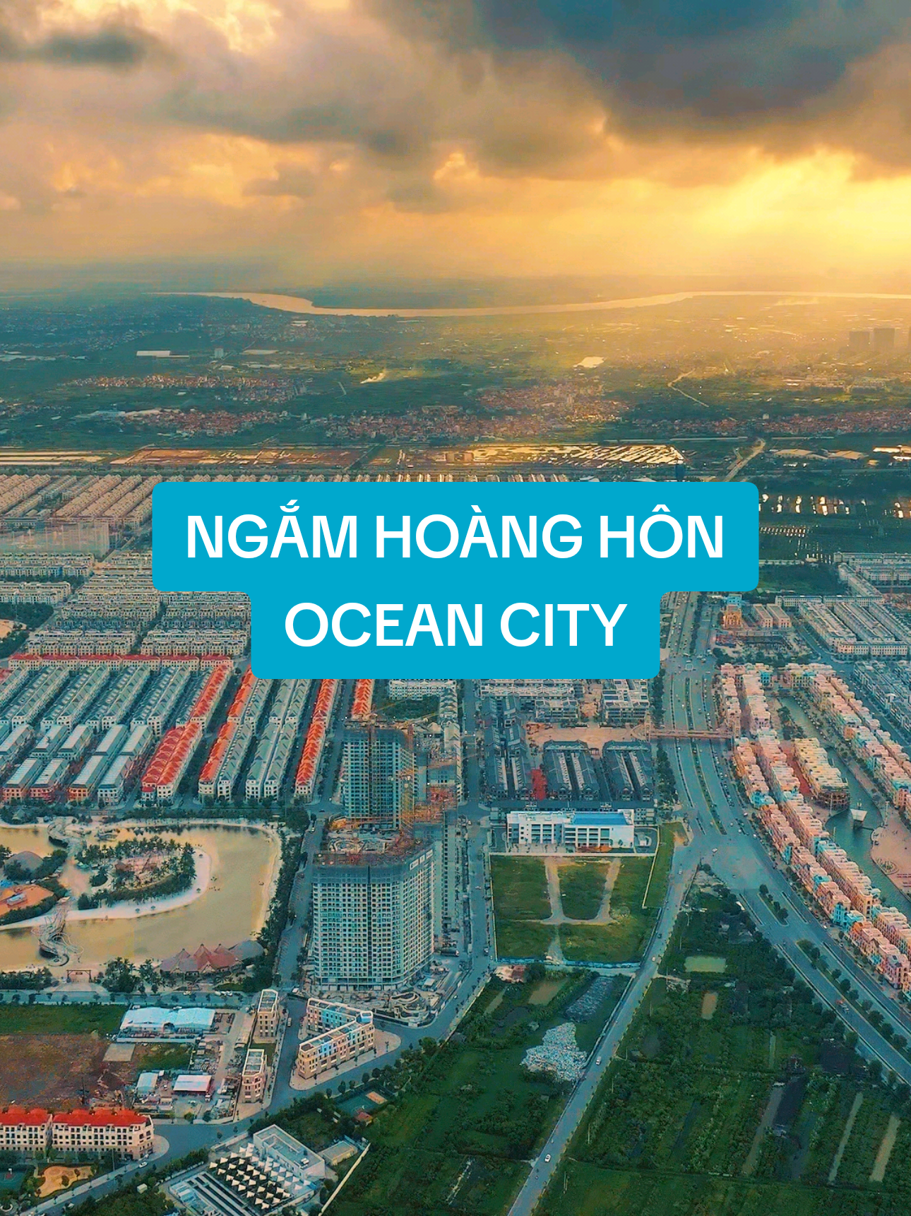 Hoàng hôn #oceancity làm mê mẩn #nguoibayflycam rồi #hoànghôn #vinhomesoceanpark2 