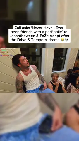 Zoil goes hard in ‘Never Have I Ever’ asking Jasontheween & Adapt about the D4vd & Temperrr drama 😭💀 #FaZeAdapt #Jasontheween #Zoil #TwitchClips #FYP