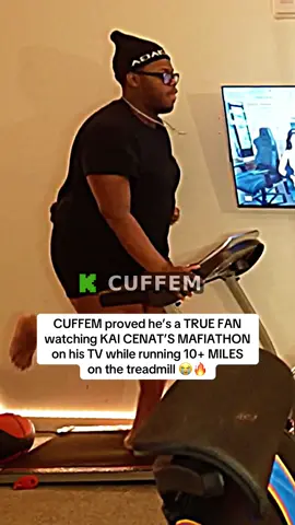 CUFFEM proved he’s a TRUE FAN watching KAI CENAT’S MAFIATHON on his TV while running 10+ MILES on the treadmill 😭🔥 #cuffem #kaicenat #fyp