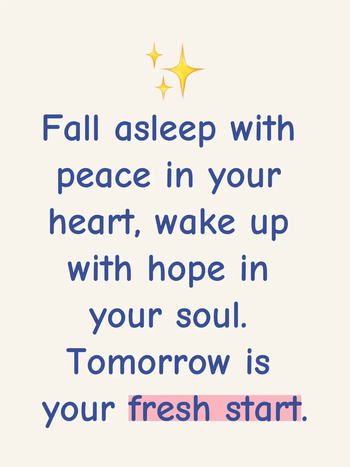 As you close your eyes tonight, remember tomorrow holds brand-new chances. Rest easy, recharge, and rise with hope — because each sunrise brings a fresh beginning. #NewDayNewStart #MotivationDaily #PositiveVibesOnly #FreshStartTomorrow #MorningInspiration