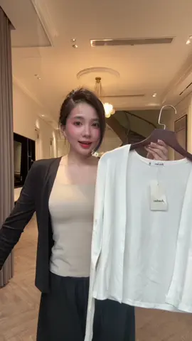 Áo thun cadigan 🖤 #review #xh #xhtiktok #outfit 