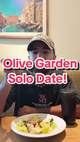 Went on a solo date to Olive Garden! #pov #asmr #mukbang #solodate 