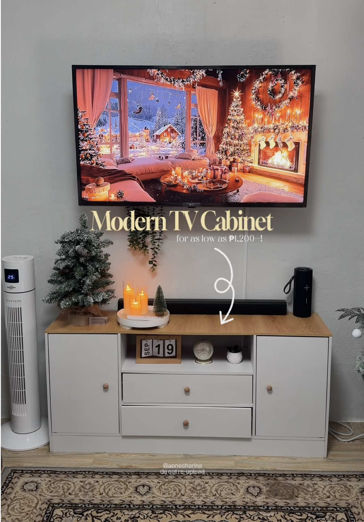 Affordable TV Cabinet/Stand for as low as ₱1,200+ only ☺️ Lakas makaaliwalas ng living room!! Hindi na makalat.