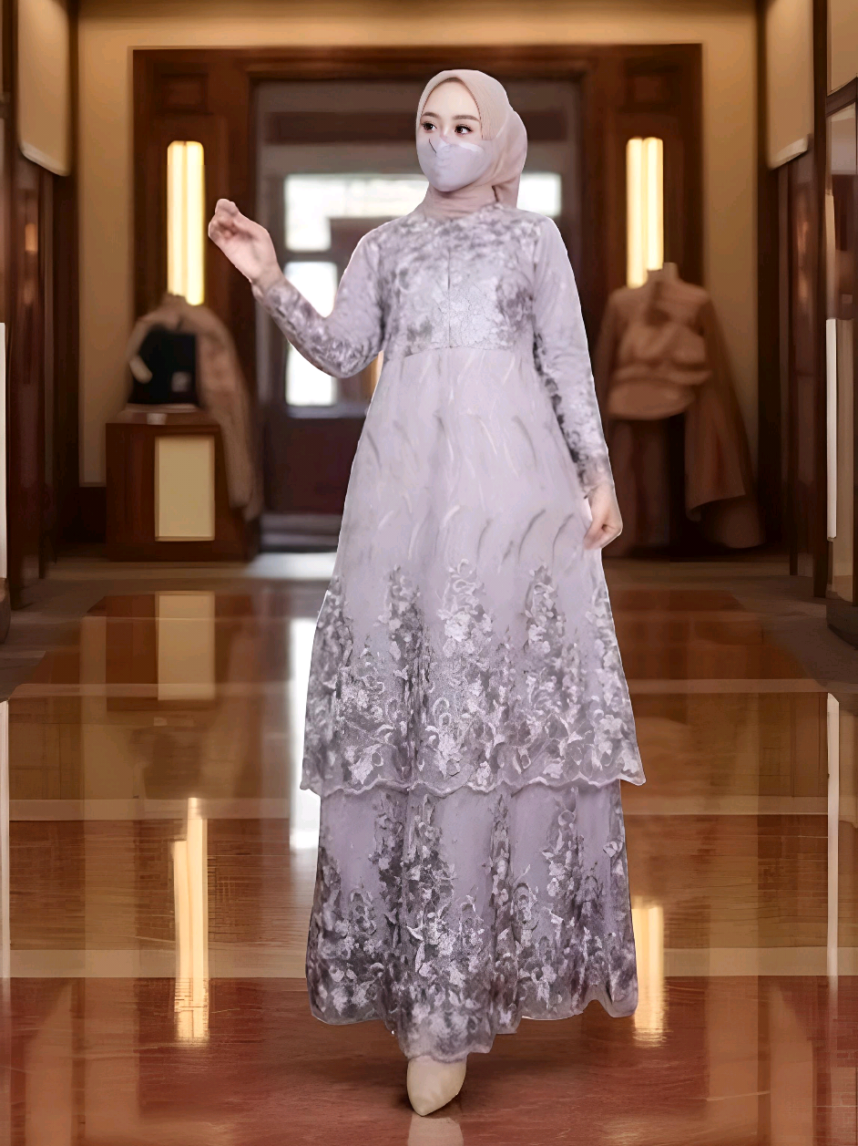 Vannamille Id Davira Gamis Susun Full Brukat Busui Friendly Outfit Lebaran Pesta Kondangan Fashion Muslim Dress Wanita Panjang Tille Mutiara Free Masker Gaun Mewah Elegan #gaunmewah #outfitpesta #gaunkondangan #dress #fyp 