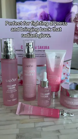Plump, smooth, and glowing skin starts here—Sakura Collagen Hydrating Skincare Set is the full routine in one. @SADOER-BEAUTY  #Dealsforyoudays #mia_Manhattan_ny #TikTokShopCreatorPicks #SkincareSet #RadiantGlow