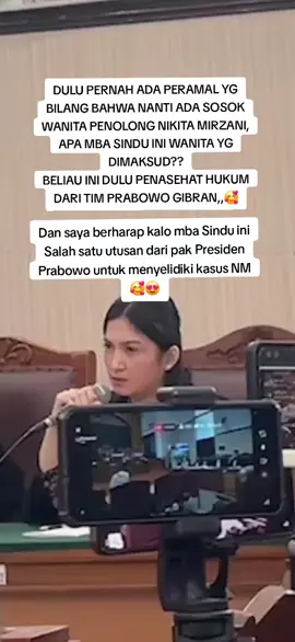 Kalo benar beliau utusan presiden,,next pemilu pilih beliau lagi🥰🥰🥰#Sindupengacaranmbaru #Sindupenggantibangfahmi #Sidangnikitamirzani18september2025 #justicefornikitamirzani♥️ #fypviralシ 