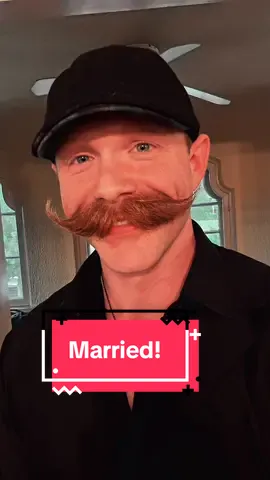 Just married 💍#married #wedding #newlywed #mustache #Love @MrsKFitness 