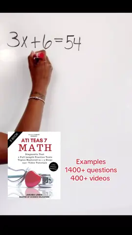 ATI TEAS MATH REVIEW 🥰 #atiteas #teastest #prenursing #jakaralewismath #fyp 