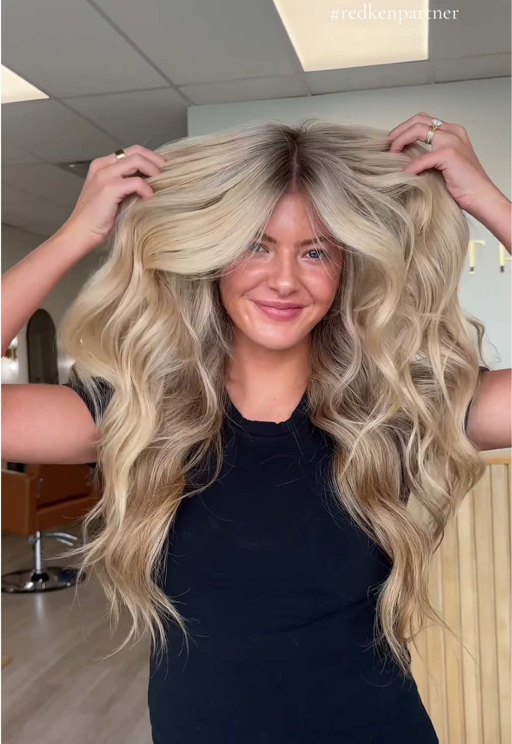 luxe vanilla blonde for @Kylie Darling 🍦🤍 using my favs @Redken SEQ. Shades EQ has the WIDEST Demi palette in the world making customizing color SO easy and fun for each client. Shop all things Redken at @SalonCentric #redkenpartner #redkenshadeseq #redkenrecipes #seq101 