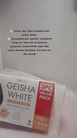 ✨ Bye-Bye Scars, Hello Radiant Skin!  ✨ Geisha White Skin Brightening Bar is your answer to a flawless complexion! #skincare  #whiteningsoap  #bestseller  #fyp  #affiliatemarketing 