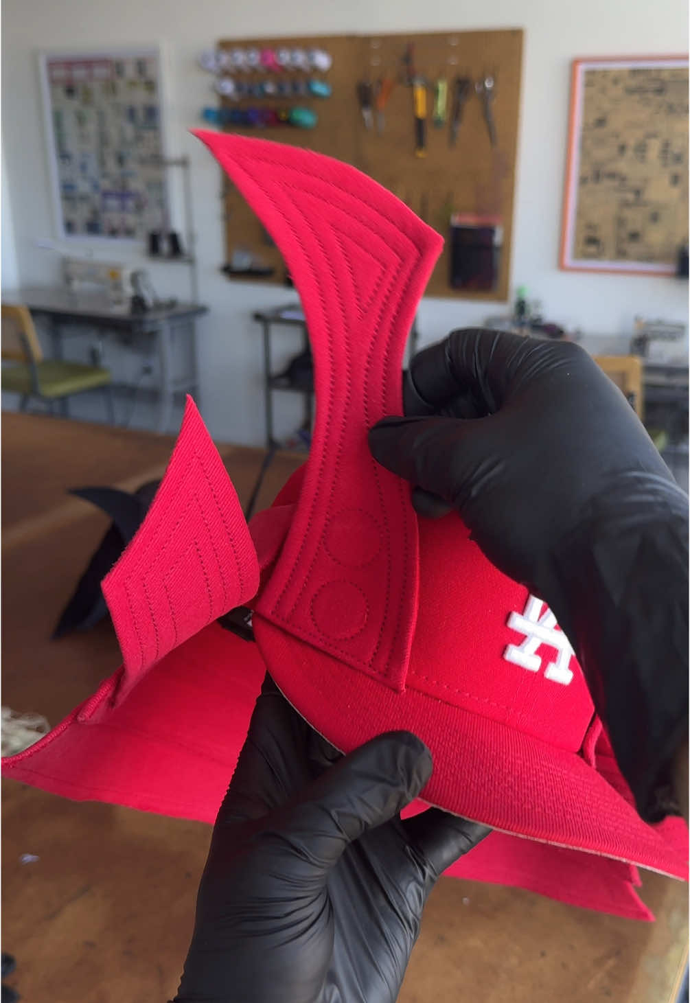 magnetic fitted kabuto  attach to any fitted hat available online now #DIY #samurai #fittedhat #MLB 