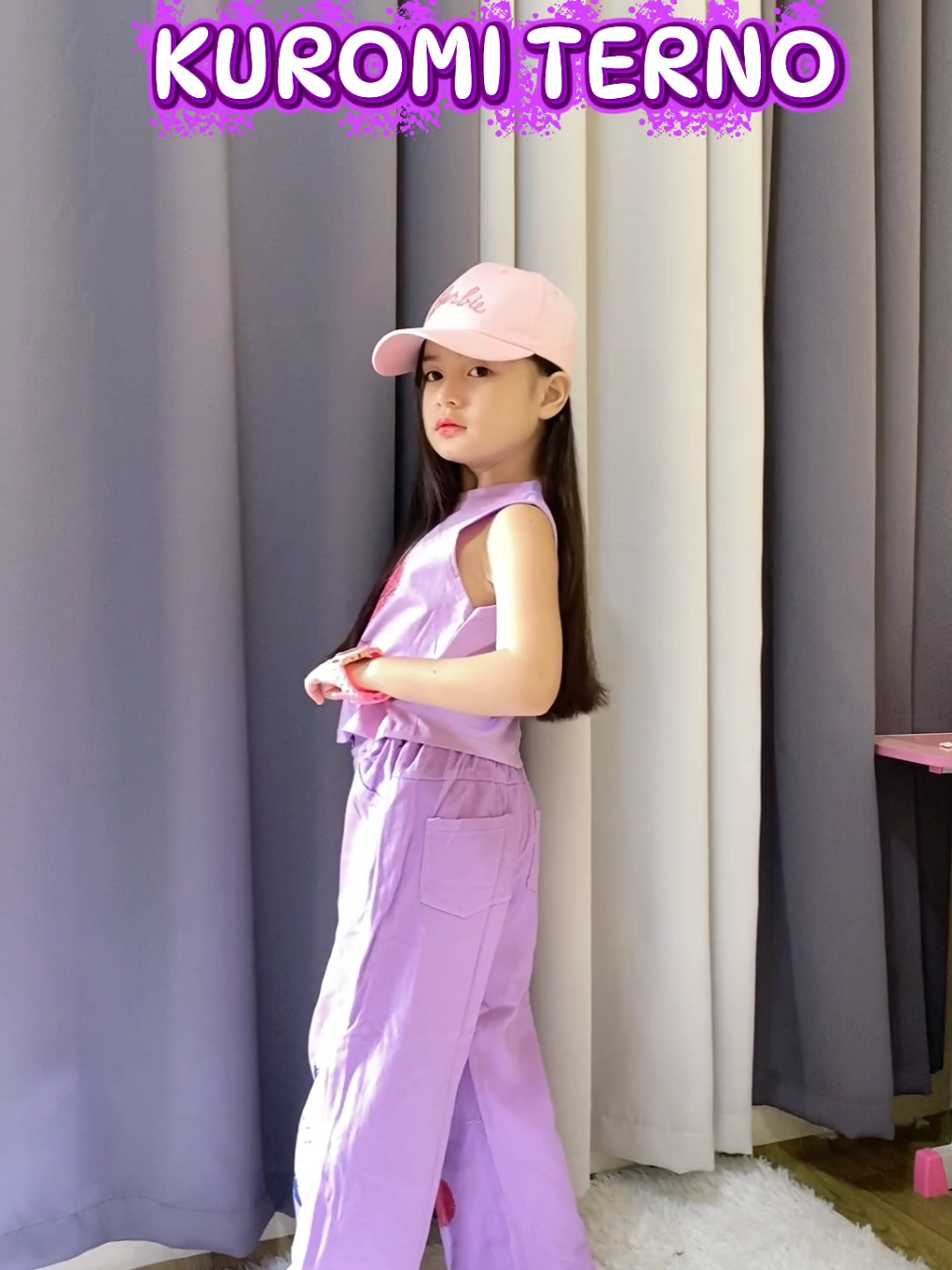 Level up ang OOTD ni baby girl with this super cute Kuromi terno set!💜 #kuromi #kidsterno #kidsclothing #kidsoutfit #fyp 