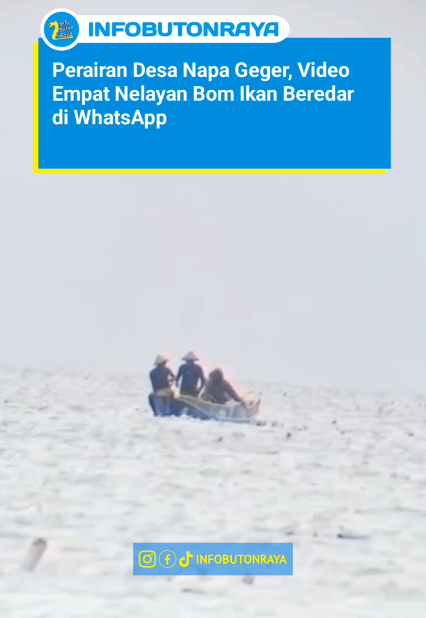 Perairan Desa Napa, Kecamatan Mawasangka, Kabupaten Buton Tengah, mendadak heboh setelah beredarnya video amatir yang memperlihatkan dugaan aksi pengeboman ikan. Rekaman berdurasi sekitar empat menit itu menyebar cepat melalui pesan berantai WhatsApp sejak Sabtu (20/9/2025), memicu keresahan warga dan nelayan setempat. Dalam video tersebut terlihat empat nelayan berada di atas perahu kayu. Salah seorang tampak melemparkan benda yang diduga bom ikan ke laut hingga menimbulkan ledakan keras, sementara tiga lainnya bersiap memunguti ikan yang mengapung ke permukaan. Aksi berbahaya itu menuai kecaman karena tidak hanya melanggar hukum, tetapi juga merusak ekosistem laut. #infobutonraya 