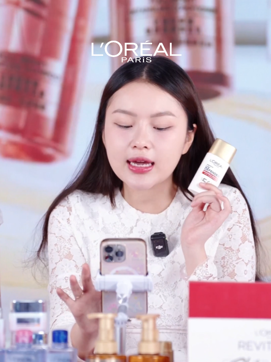 Màu hồng có thêm thành phần dưỡng sáng sẽ ẩm hơn hợp da khô hơn hoặc ngồi trong nhà văn phòng nha, còn hoạt động ngoài trời vẫn nên ưu tiên vạch đỏ nha #lorealparis_vn #lorealparis #tiktoklive #muataitiktokshop #kemchongnang 