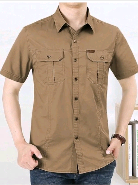 Double D Kemeja Tactikal Lapangan Pria Tangan Pendek Polos Terbaru Baju Katun Casual Panjang Formal Kerja Hitam Kantor #kemeja #tactical #kemejamtac #fyp #promo 