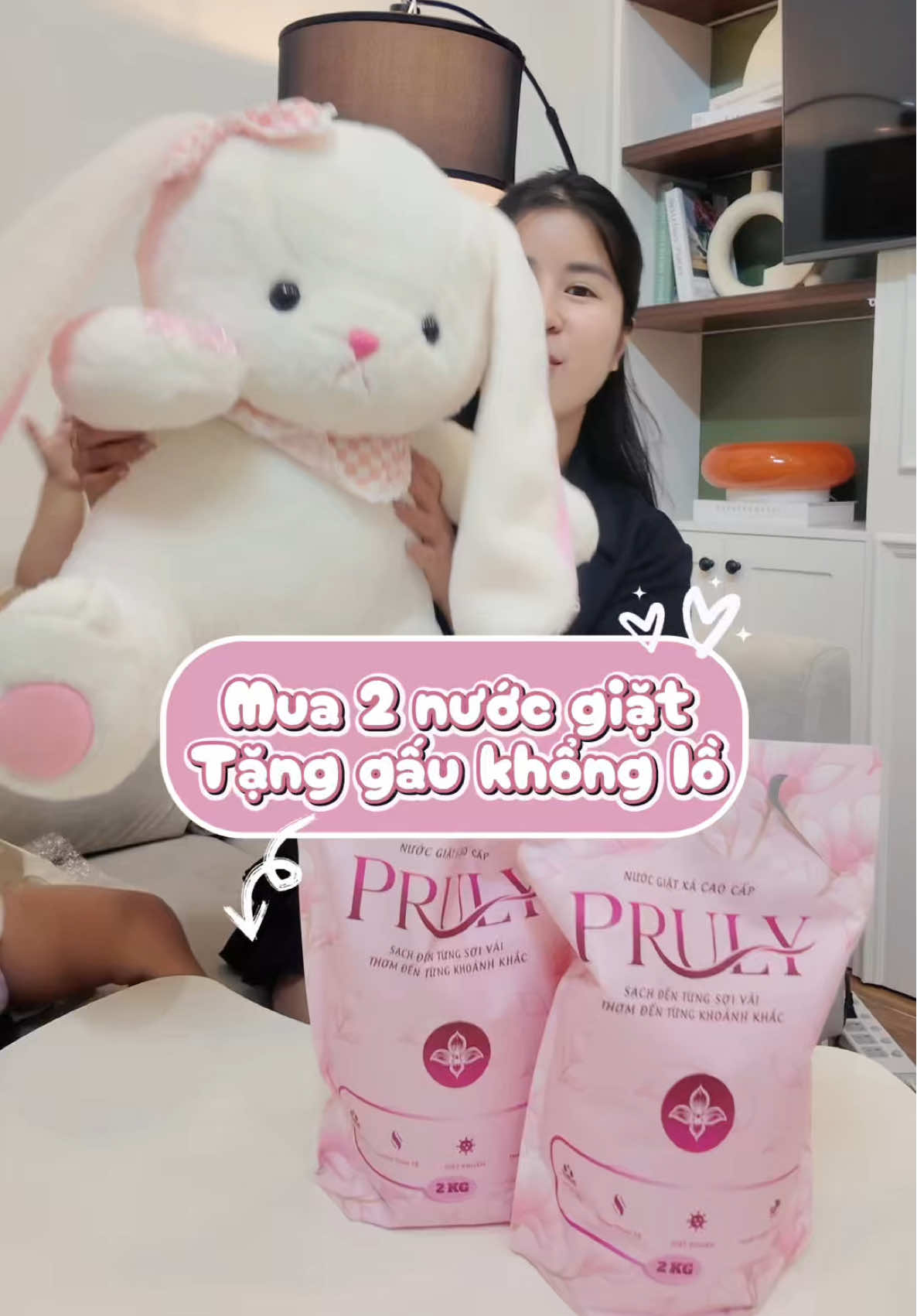 Mua 2 túi nước giặt chọn quà như ý . Quà hời thế này chốt đơn liền tay mấy bà ơi #miumiufamily #Pruly#nuocgiatxa#gaubong#giatxa 
