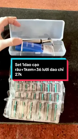 Set dao cạo râu combo 1dao cạo râu,1kem,36 lưỡi dao đang được trợ giá siêu hời… Mọi người nhanh tay ấn vào góc trái màn hình để mua nhé #daocaorau #daocaorautienloi #nam #xuhuong #viral 
