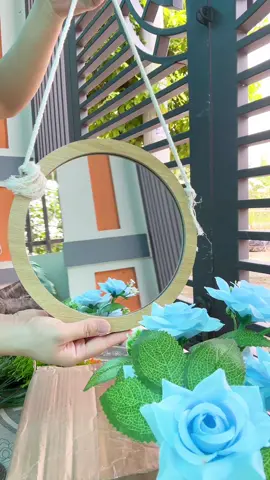 Gương tròn treo dây, gương kính thuỷ tinh soi rõ nét #guongdecor #guongkinh #guongtrontreotuong #yenreview2 