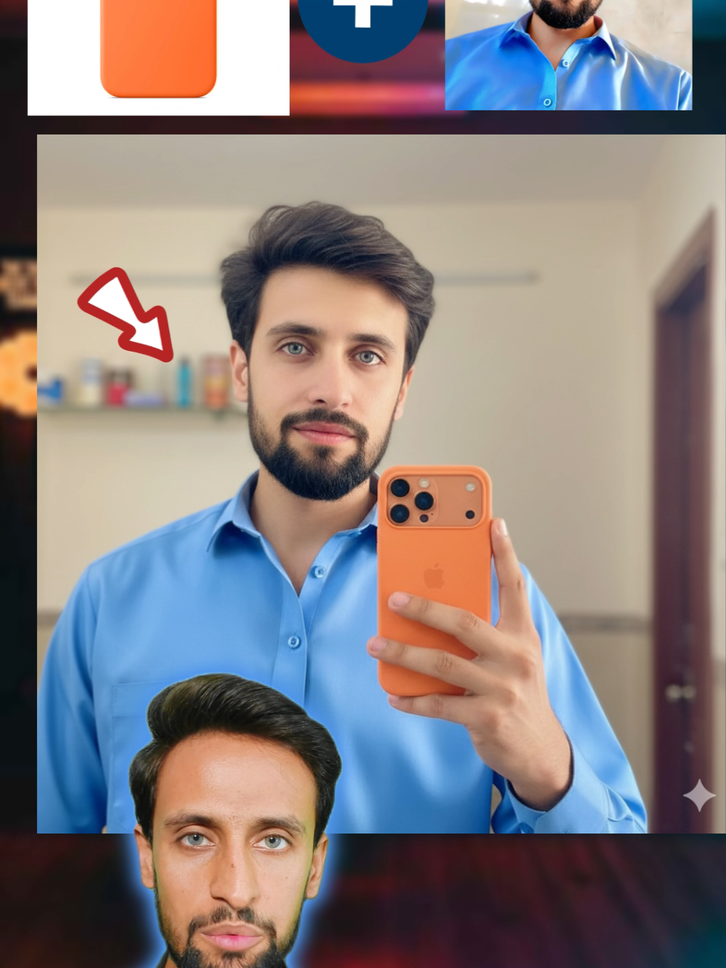 Selfie With IPhone 17 Pro Max . Google Gemini Ai Photo Editing Prompt . . #tropytech #iphone17 #photoediting #gemini #prompt 