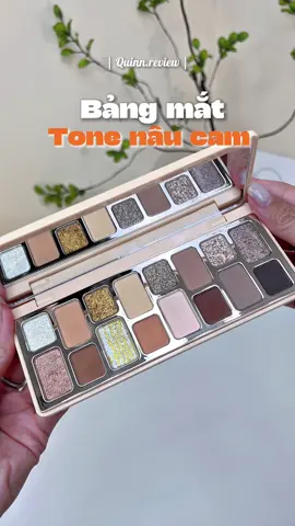 Bảng mắt tone cam tự nhiên dễ make nhiều phong cách nè  #quinnreview #tiepthilienket #bangmat #makeup #makeuptutorial 
