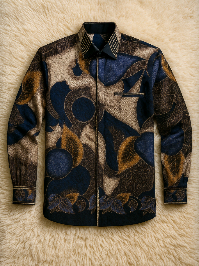 Kemeja Batik Pria Exclusive Lengan Panjang Slim Fit Bahan Katun Solo Premium Full Jaitan Bordir dan Full Lapisan Trycod Wafer Motif DAUN DONGKER #batikpremium #batikexclusive #batikmodern #xyzbca #fyp 