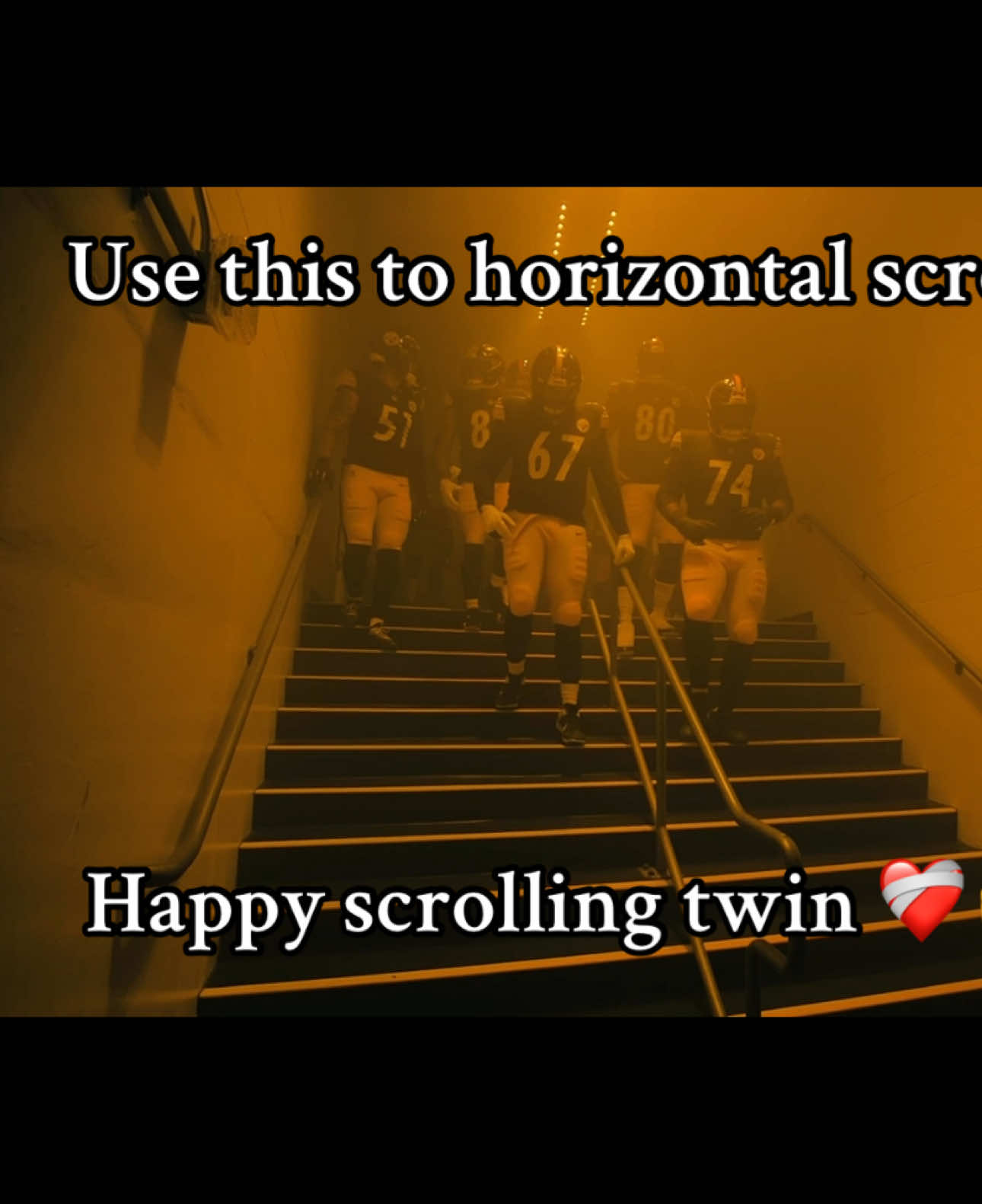 No ads twin ❤️‍🩹 #horizontalscrolling #horizontal #steelers 