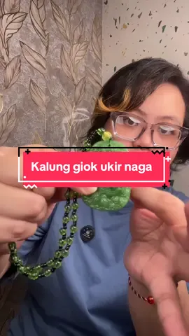 Kalung giok ukir naga simbol kekuatan dan kemakmuran #kalunggiok #kalunggioknaga #kalung 