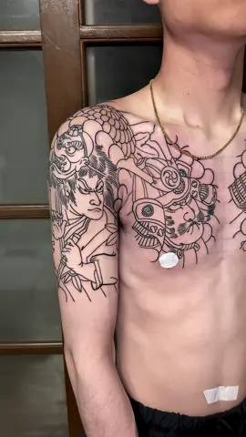 Samurai bắp tay vào ngực #tattoo #datmatattoo #korea #xuhuongtiktok #nhatco 