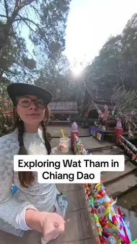 One of my favorite temples I visited was Wat Tham Chiang Dao 😍 The peaceful pond and sounds 🐟🐟 #thailand #chiangdao