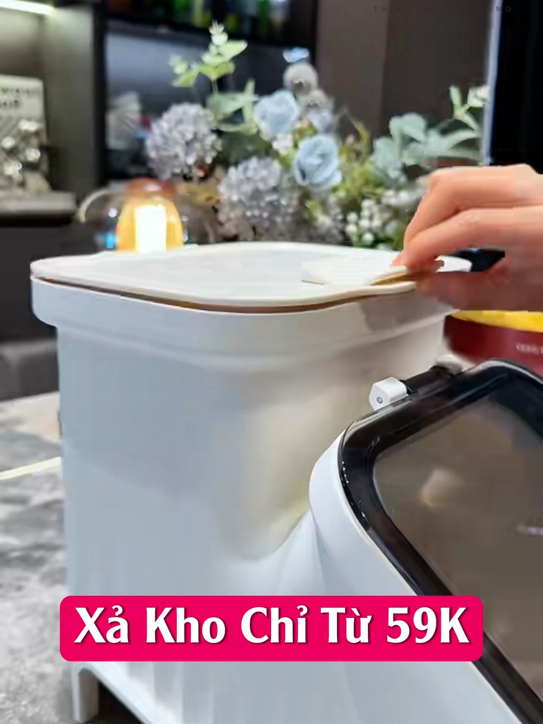 Bảo quản gạo tươi ngon lâu dài với thùng đựng gạo#smart #xuhuong #thungdunggao #thungdunggaothongminh #thungdunggao10kg #thungdunggaogiadinh