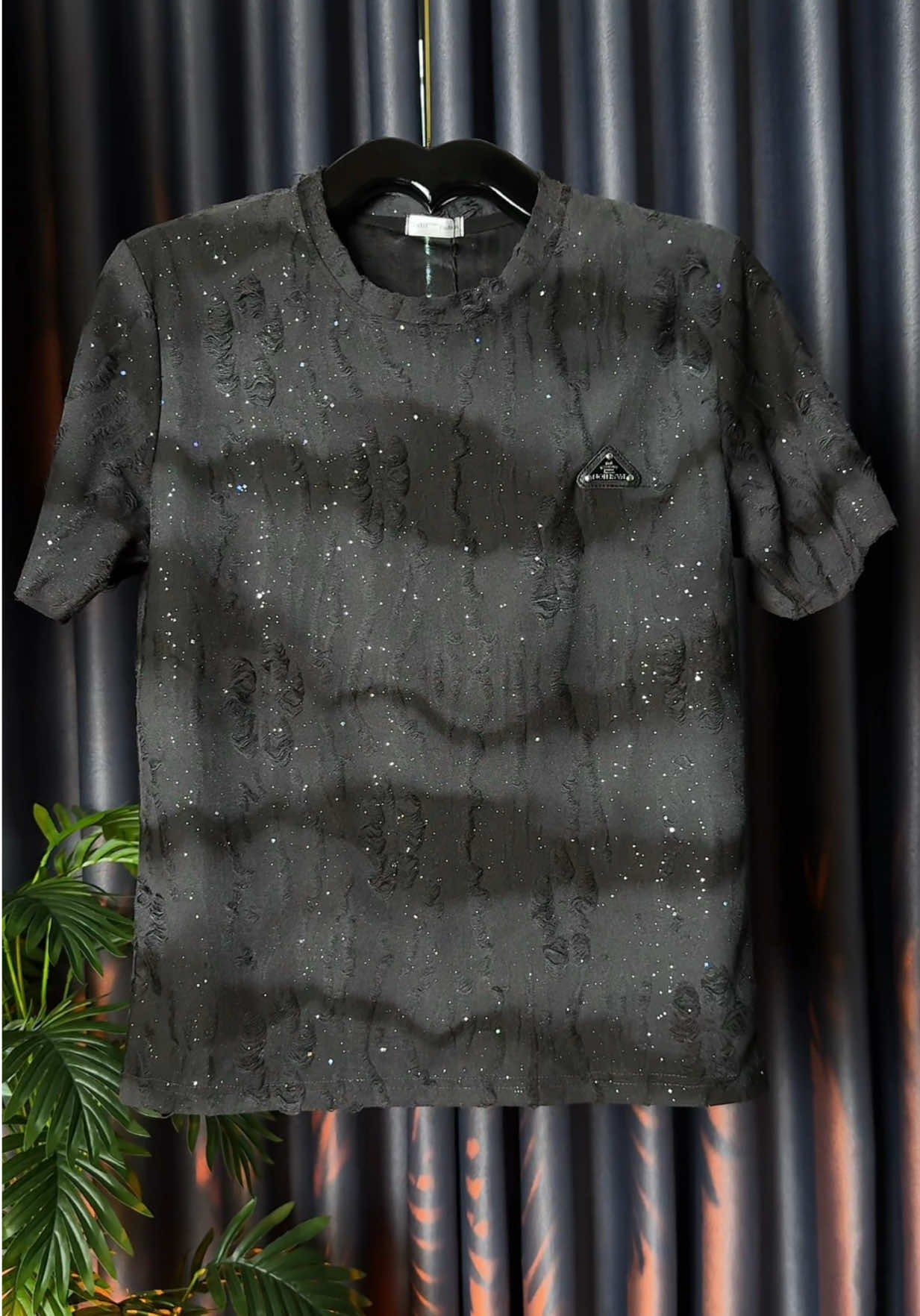 Áo Cộc tay Nam Nữ phong cách Đường phố rách Đính Đá thể thao#xuhuongtiktok #xuhuong #reviewdonam 