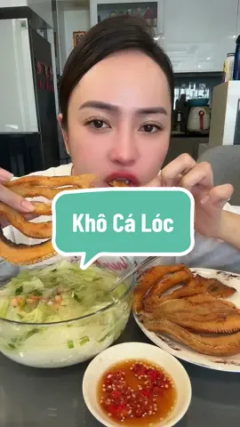 Khô Cá Lóc con vừa ăn, chiên giòn ăn luôn xương #mukbang #xuhuong 