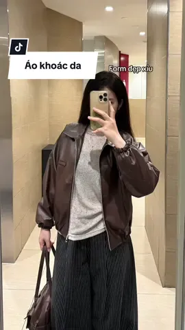 Áo Khoác Da Form Dáng Rộng #mihohouse #aokhoacda #aokhoac #outfit #xuhuong 