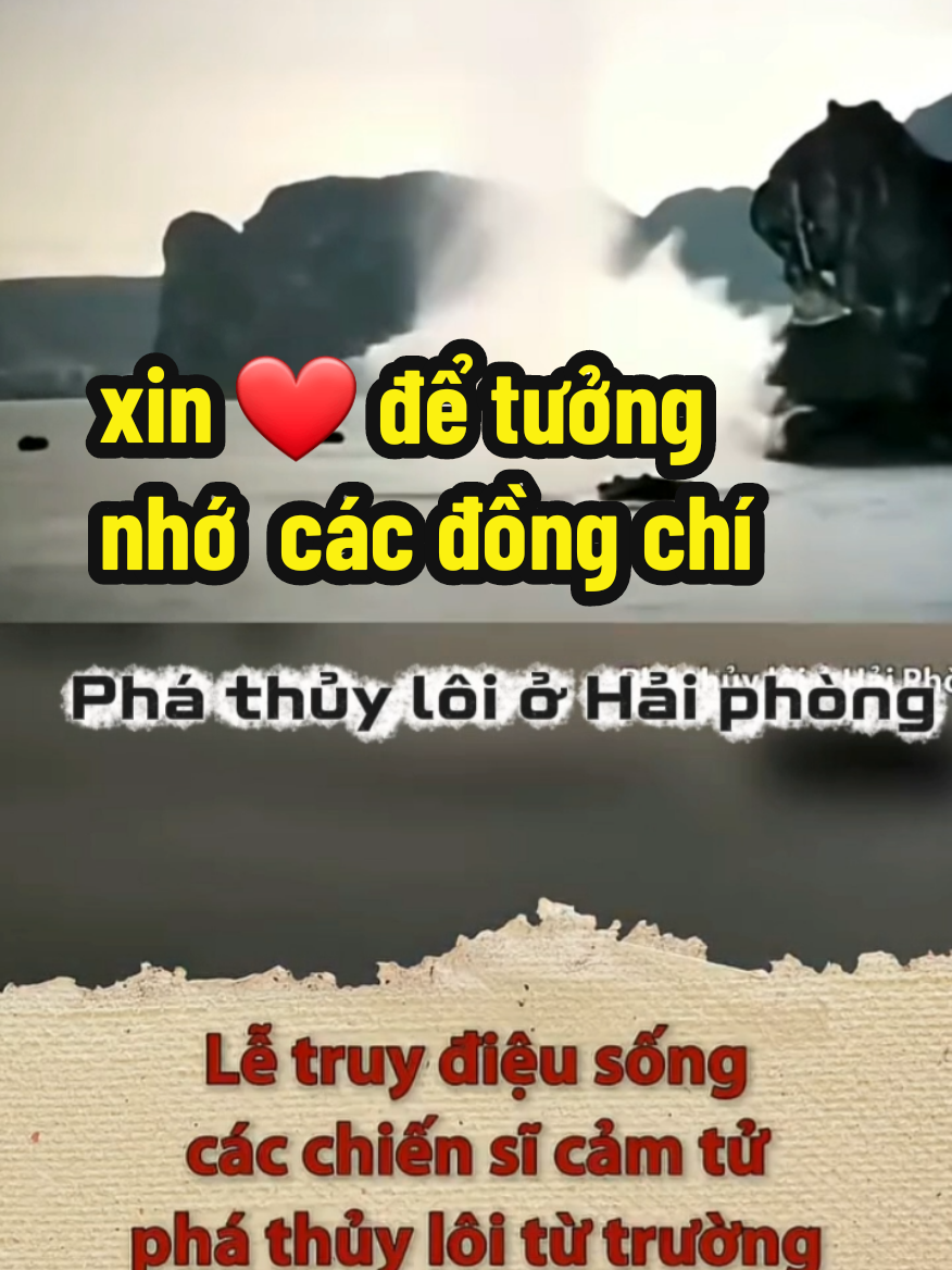 xin đừng bỏ qua clip ngắn này. #hot #vietnamanhung #xuhuong  Bối cảnh lịch sử:  Trong những năm chiến tranh, đặc biệt là vào tháng 5 năm 1972, Mỹ đã tiến hành phong tỏa các cảng biển, nổi bật là cảng Hải Phòng, bằng cách thả hàng ngàn quả thủy lôi có từ trường để ngăn chặn tàu thuyền của Việt Nam. Nhiệm vụ và sự hy sinh:  Các chiến sĩ cảm tử, hay còn gọi là 