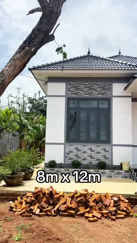 Mẫu Trang trí ngoại thất nhà mái nhật kết hợp gạch trang trí và sơn nước #kinhnghiemxaynha #nhamainhat #nhadep #sanvuon #gachoplat 