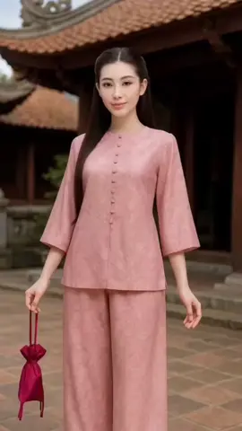 Bộ pháp phục nữ lụa gấm cao cấp thanh lịch #dilam #dichua #bolam #thoitrangnu #tiktokshop