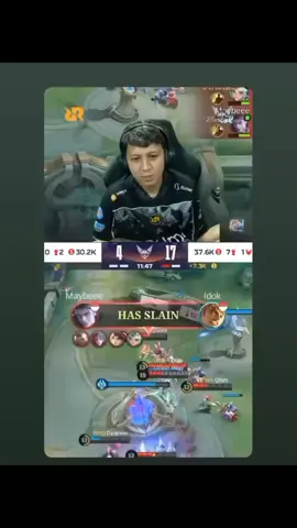reaksi streamer lihat req kalah lawan dewa....  #mlbb#mplindonesia#rrqbangxinn#r7