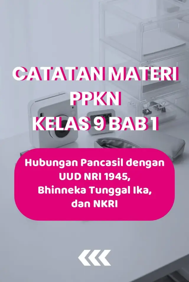 Catatan Materi PPKN Kelas 9 Bab 1 - Hubungan Pancasila dengan UUD NRI 1945, Bhinneka Tunggal Ika, dan NKRI - Kurikulum Merdeka Pilar negara kita ada 4! 🇮🇩 Pahami hubungan Pancasila, UUD 1945, Bhinneka Tunggal Ika & NKRI di rangkuman estetik PPKN kelas 9 Bab 1 ini. Simpan video ini biar auto paham pas ujian! #PPKN #kelas9 #HubunganPancasiladenganUUD #smp #belajar