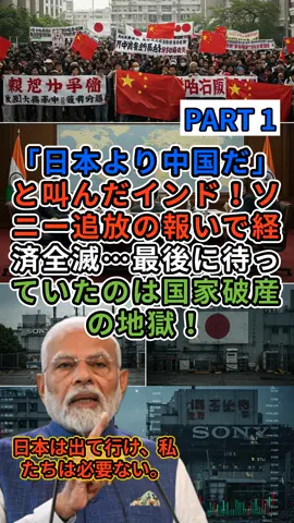 「日本より中国だ」と叫んだインド！ソニー追放の報いで経済全滅…最後に待っていたのは国家破産の地獄！#海外の反応