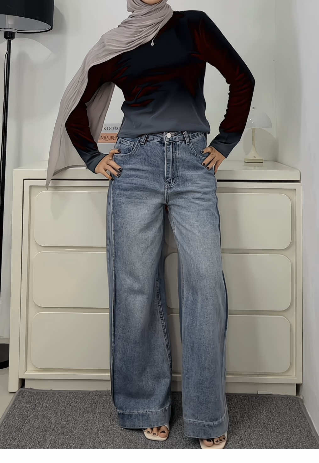 Baggy jeans yang lagi aku cari cari 🤏 #baggyjeans #jeanshighwaist 